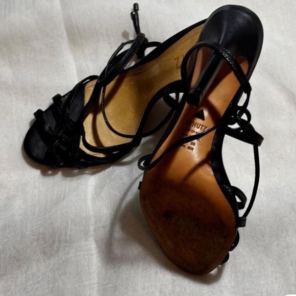 SCHUTZ Women’s Black Strappy Leather Sandals Euro 38 Brazil 36 - Picture 6 of 8